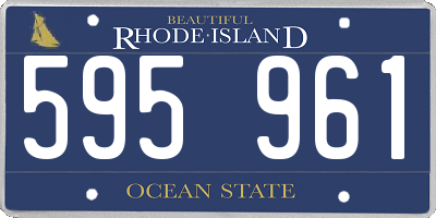 RI license plate 595961