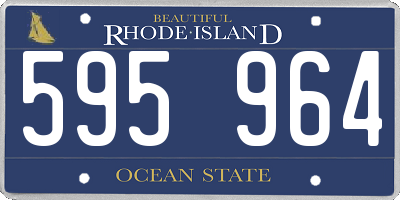 RI license plate 595964