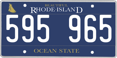 RI license plate 595965