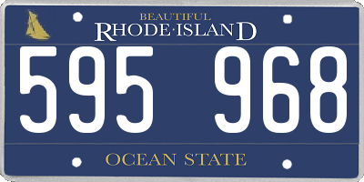 RI license plate 595968