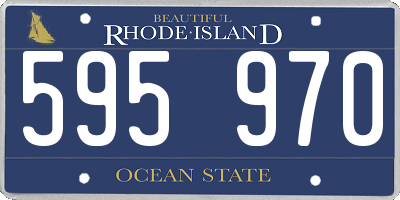 RI license plate 595970