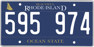 RI license plate 595974