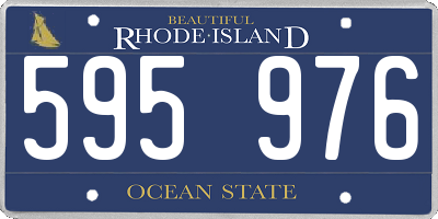 RI license plate 595976