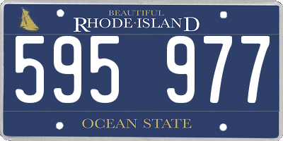 RI license plate 595977