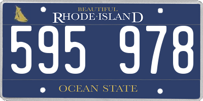 RI license plate 595978