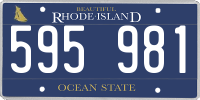 RI license plate 595981