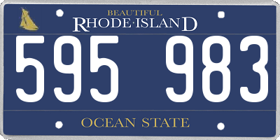 RI license plate 595983