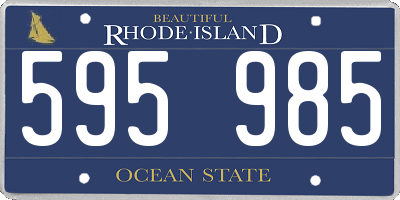 RI license plate 595985
