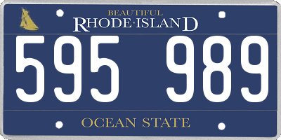 RI license plate 595989