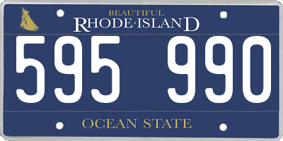 RI license plate 595990