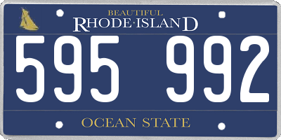 RI license plate 595992