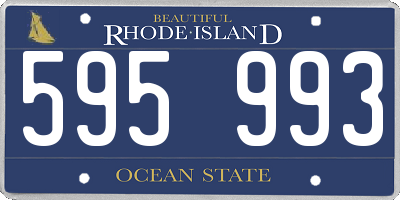 RI license plate 595993