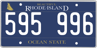 RI license plate 595996