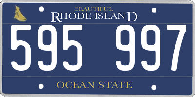 RI license plate 595997
