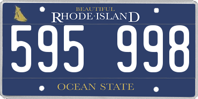 RI license plate 595998