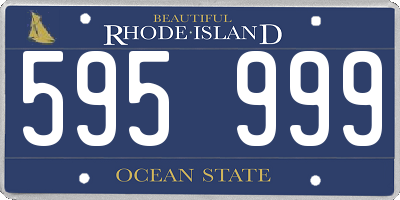 RI license plate 595999