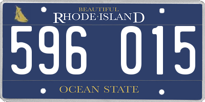 RI license plate 596015