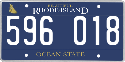 RI license plate 596018