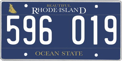 RI license plate 596019