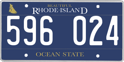 RI license plate 596024