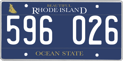 RI license plate 596026