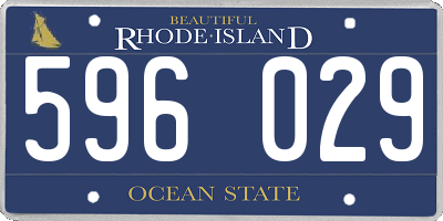 RI license plate 596029