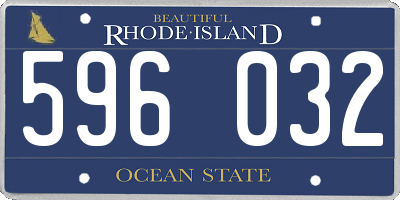RI license plate 596032