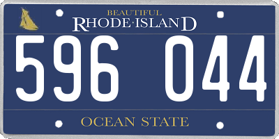 RI license plate 596044