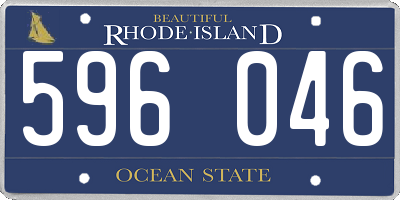 RI license plate 596046