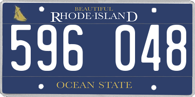 RI license plate 596048