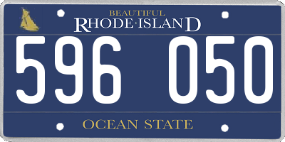 RI license plate 596050