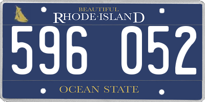 RI license plate 596052