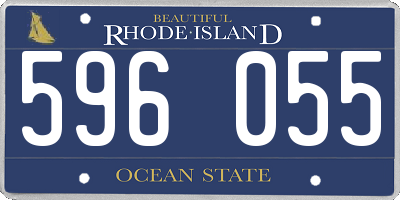 RI license plate 596055