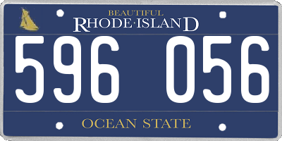 RI license plate 596056