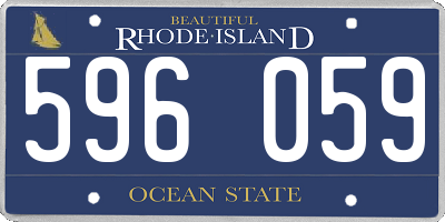 RI license plate 596059