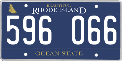 RI license plate 596066