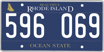 RI license plate 596069