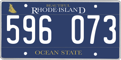 RI license plate 596073