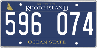 RI license plate 596074