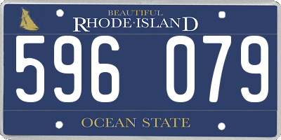 RI license plate 596079