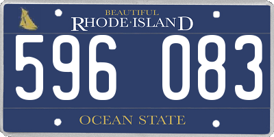 RI license plate 596083