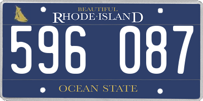 RI license plate 596087