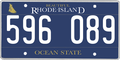 RI license plate 596089