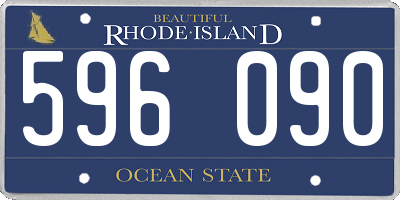 RI license plate 596090