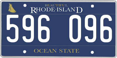 RI license plate 596096