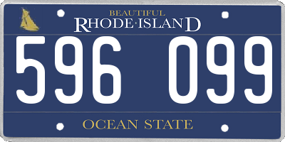 RI license plate 596099
