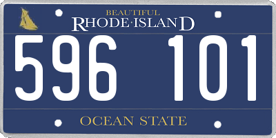 RI license plate 596101