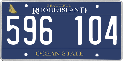 RI license plate 596104