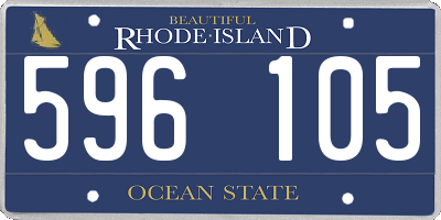 RI license plate 596105