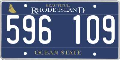 RI license plate 596109